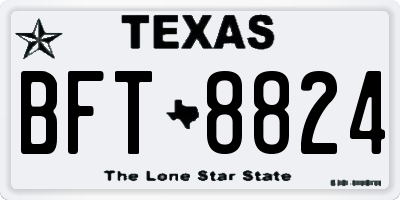 TX license plate BFT8824