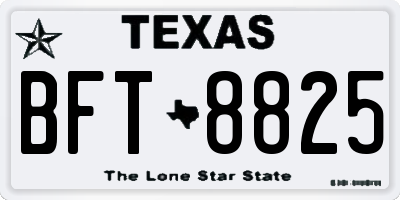 TX license plate BFT8825