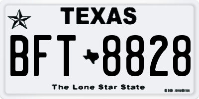 TX license plate BFT8828