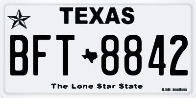 TX license plate BFT8842