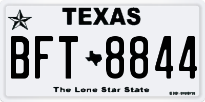 TX license plate BFT8844