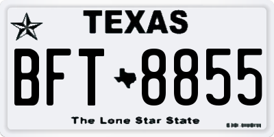 TX license plate BFT8855