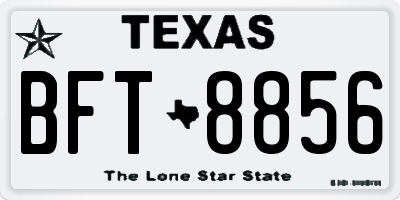 TX license plate BFT8856