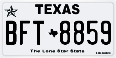 TX license plate BFT8859