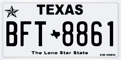 TX license plate BFT8861