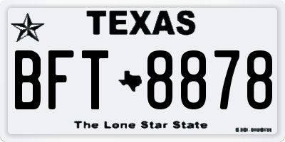 TX license plate BFT8878