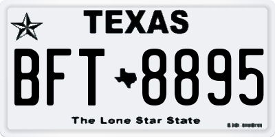 TX license plate BFT8895