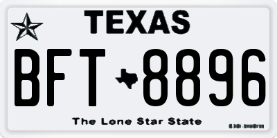 TX license plate BFT8896