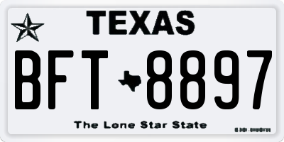 TX license plate BFT8897