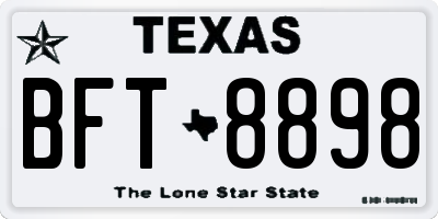 TX license plate BFT8898