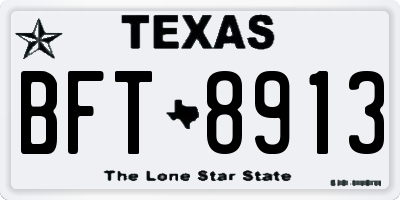 TX license plate BFT8913