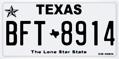 TX license plate BFT8914