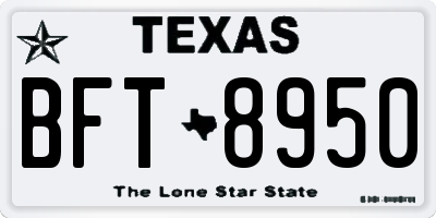 TX license plate BFT8950