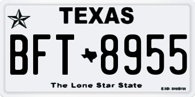 TX license plate BFT8955