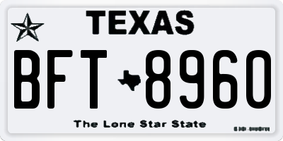 TX license plate BFT8960
