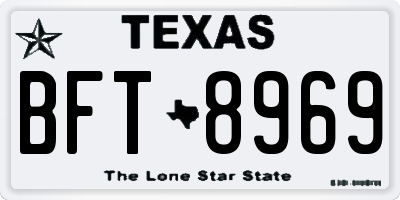 TX license plate BFT8969