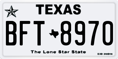 TX license plate BFT8970