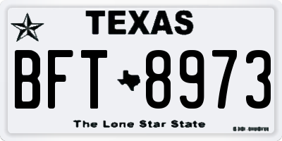 TX license plate BFT8973
