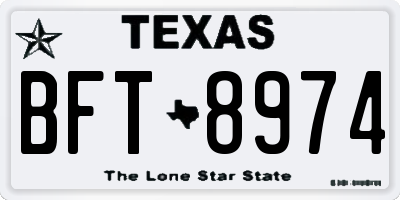 TX license plate BFT8974