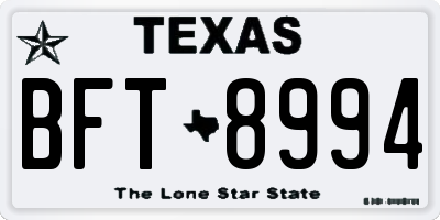 TX license plate BFT8994