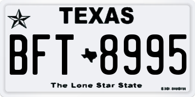 TX license plate BFT8995