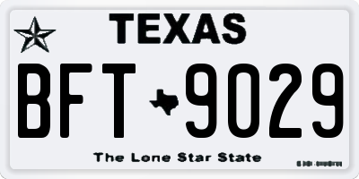 TX license plate BFT9029