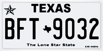 TX license plate BFT9032