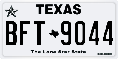 TX license plate BFT9044