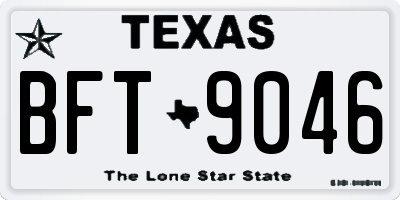 TX license plate BFT9046