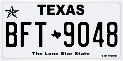 TX license plate BFT9048