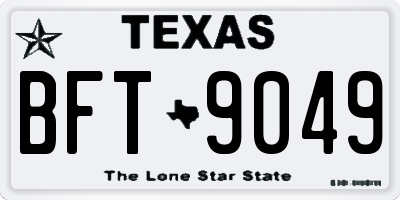 TX license plate BFT9049