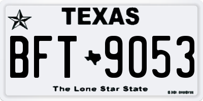 TX license plate BFT9053