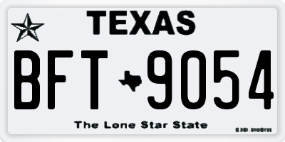 TX license plate BFT9054