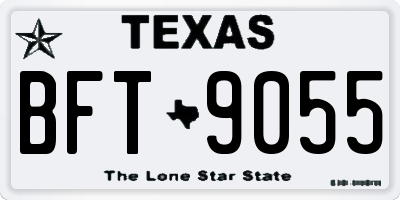 TX license plate BFT9055