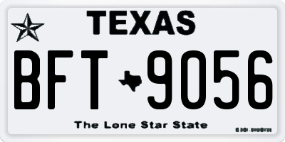 TX license plate BFT9056