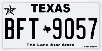 TX license plate BFT9057