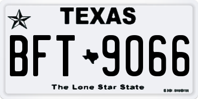 TX license plate BFT9066