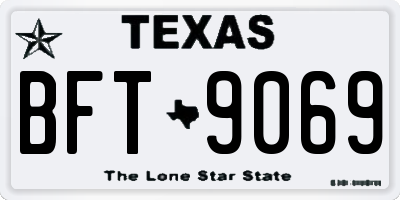 TX license plate BFT9069