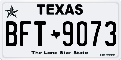TX license plate BFT9073