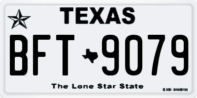TX license plate BFT9079
