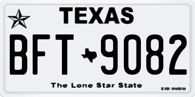 TX license plate BFT9082