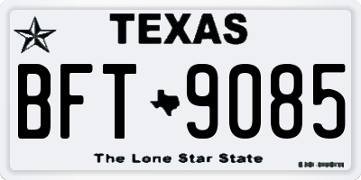 TX license plate BFT9085