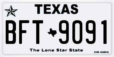 TX license plate BFT9091