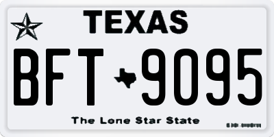 TX license plate BFT9095