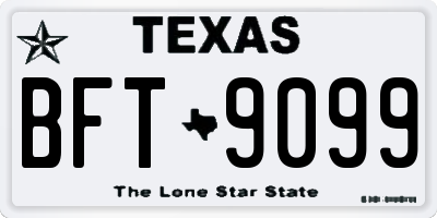 TX license plate BFT9099