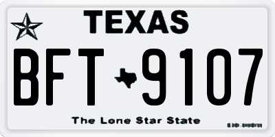 TX license plate BFT9107
