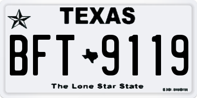 TX license plate BFT9119