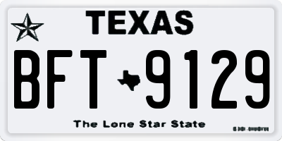 TX license plate BFT9129