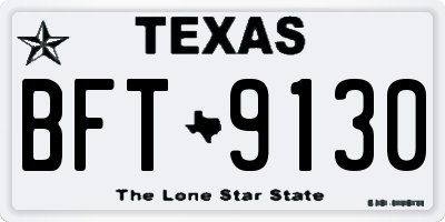 TX license plate BFT9130