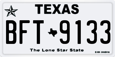 TX license plate BFT9133